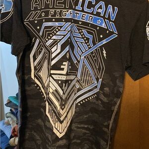 American Fighter Black and Blue Men's Shirt